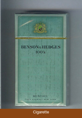 Benson Hedges Menthol 100s cigarettes Park Avenue Premium Quality