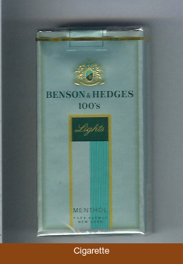 Benson Hedges Menthol Lights 100s cigarettes soft box