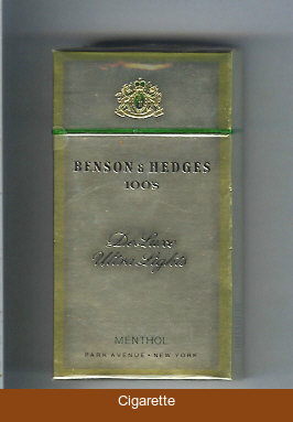 Benson Hedges de Luxe Menthol Ultra Lights 100s cigarettes