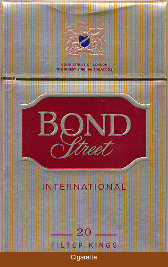 Bond Street international cigarettes filter kings Godfrey Phillips USA