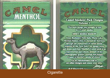 Camel Menthol Smokers Pack Designs Volume 1 cigarettes hard box