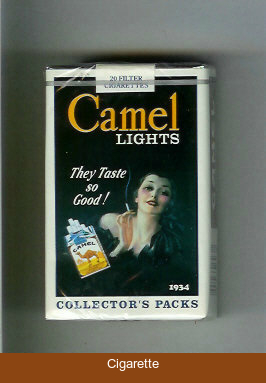 Camel Collectors Packs 1934 Lights cigarettes soft box