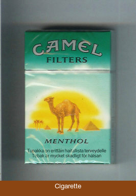 Camel with sun Menthol Filters cigarettes hard box