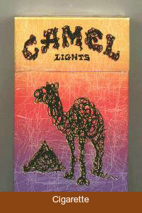 Camel Lights Art Issue designed by Gregg Gordon of Gigart cigarettes hard box