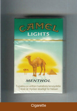 Camel with sun Menthol Lights cigarettes hard box