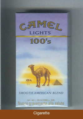 Camel with sun Smooth American Blend Lights 100s cigarettes long size hard box