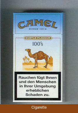 Camel Subtle Flavour Lights 100s cigarettes hard box