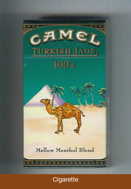 Camel Turkish Jade Mellow Menthol Blend 100s cigarettes hard box
