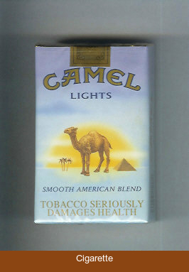 Camel with sun Smooth American Blend Lights cigarettes soft box