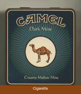 Camel Exotic Blends Dark Mint cigarette metal box