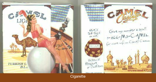 Camel Lights Casino Showgirl Issue Cami side slide cigarettes hard box