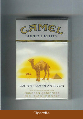 Camel with sun Smooth American Blend Super Lights cigarettes hard box