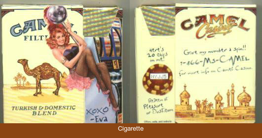 Camel Filters Casino Showgirl Issue Eva side slide cigarettes hard box