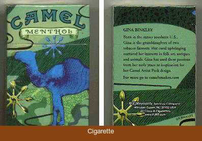 Camel Menthol Art Issue cigarettes hard box