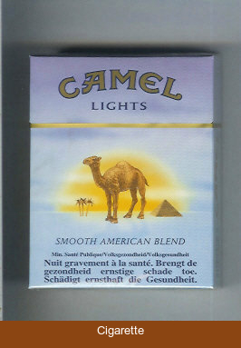 Camel with sun Smooth American Blend Lights cigarettes king size hard box