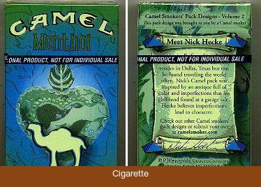 Camel Menthol Smokers Pack Designs Volume 2 cigarettes hard box 