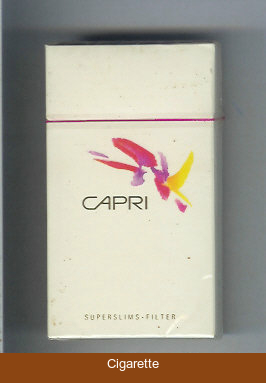 Capri Filter white 100s cigarettes hard box