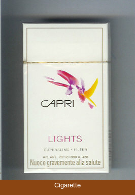 Capri Lights Filter 100s cigarettes hard box