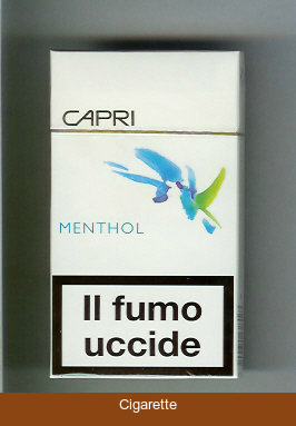 Capri Menthol slim 100s cigarettes hard box