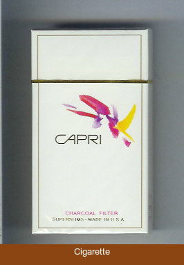 Capri Charcoal Filter 100s cigarettes hard box