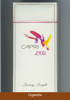 Capri Lights 120s cigarettes hard box