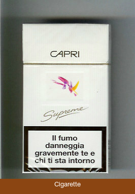 Capri Supreme slim 100s cigarette hard box