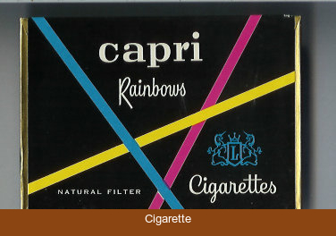 Capri Rainbows cigarettes wide flat hard box