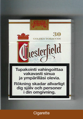 Chesterfield cigarettes 30 full flavor Golden Tobaccos