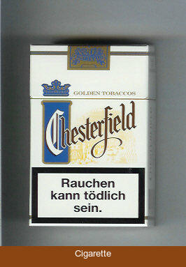 Chesterfield Golden Tobaccos blue light cigarettes
