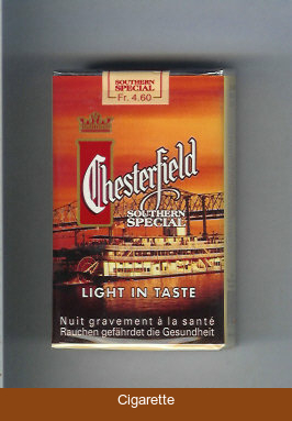 Chesterfield Southern Special cigarettes Light in Taste 