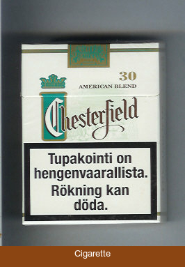 Chesterfield Green Full Flavor Menthol cigarettes American blend 30