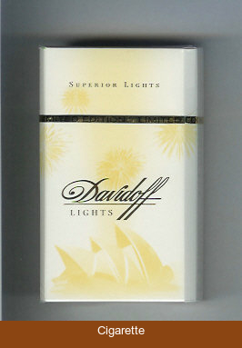 Davidoff cigarettes collection design Lights Superior Lights 100s hard box