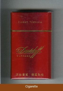 Davidoff Supreme Finest Virginia 100s cigarettes hard box