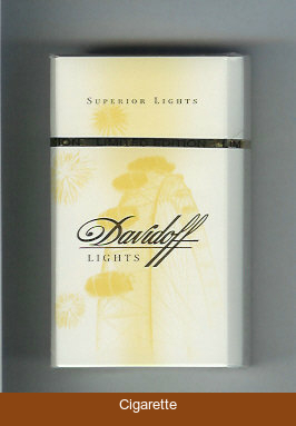 Davidoff Lights collection design Superior Lights 100s cigarettes hard box