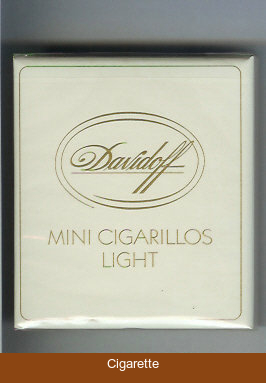 Davidoff Mini Cigarillos Light cigarettes wide flat hard box