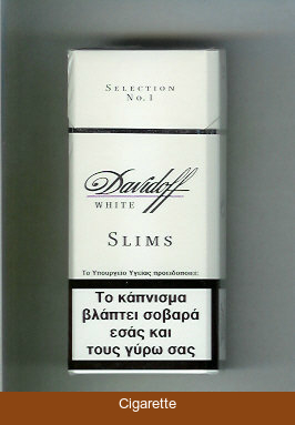 Davidoff White Selection No 1 Slims 100s cigarettes hard box