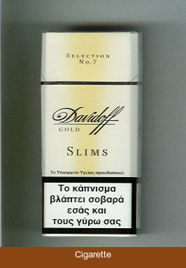 Davidoff Gold Selection No 7 Slims 100s cigarettes hard box