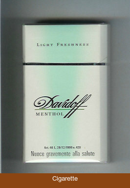 Davidoff Menthol Light Freshness 100s cigarettes hard box
