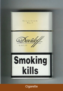 Davidoff Gold Selection No 7 100s cigarettes hard box