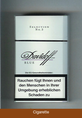 Davidoff Blue 100s Selection No 3 cigarettes hard box