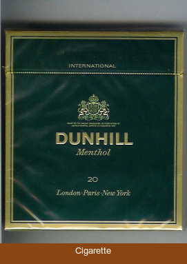 Dunhill International Menthol 20 100s cigarettes wide flat hard box 