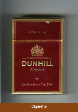 Dunhill Filter De Luxe King Size 20 cigarettes hard box