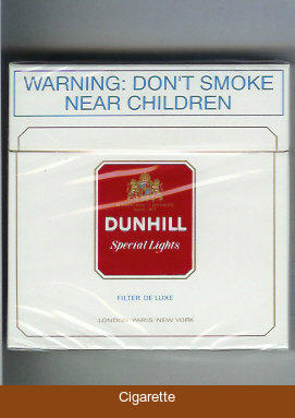 Dunhill Special Lights Filter De Luxe 30 white and red cigarettes hard box