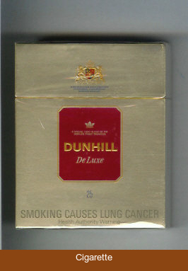 Dunhill De Luxe 25 cigarettes hard box