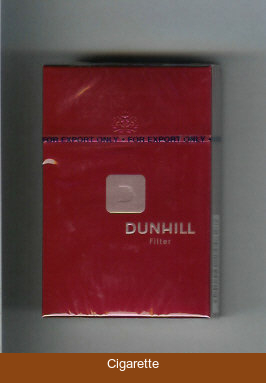 Dunhill D Filter cigarettes hard box