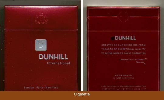 Dunhill International D 100s cigarettes wide flat hard box