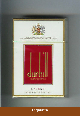 Dunhill Superior Mild King Size cigarettes hard box
