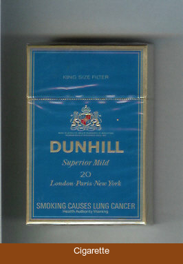 Dunhill Superior Mild 20 blue cigarettes hard box