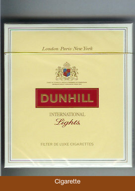 Dunhill International Lights 100s cigarettes wide flat hard box