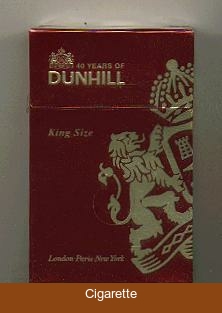 Dunhill 40 years of Dunhill cigarettes hard box